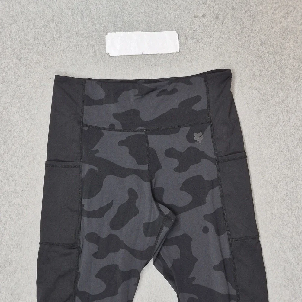 Fox Racing Women Activewear Pants L Black Camouflage Biker Running Legging